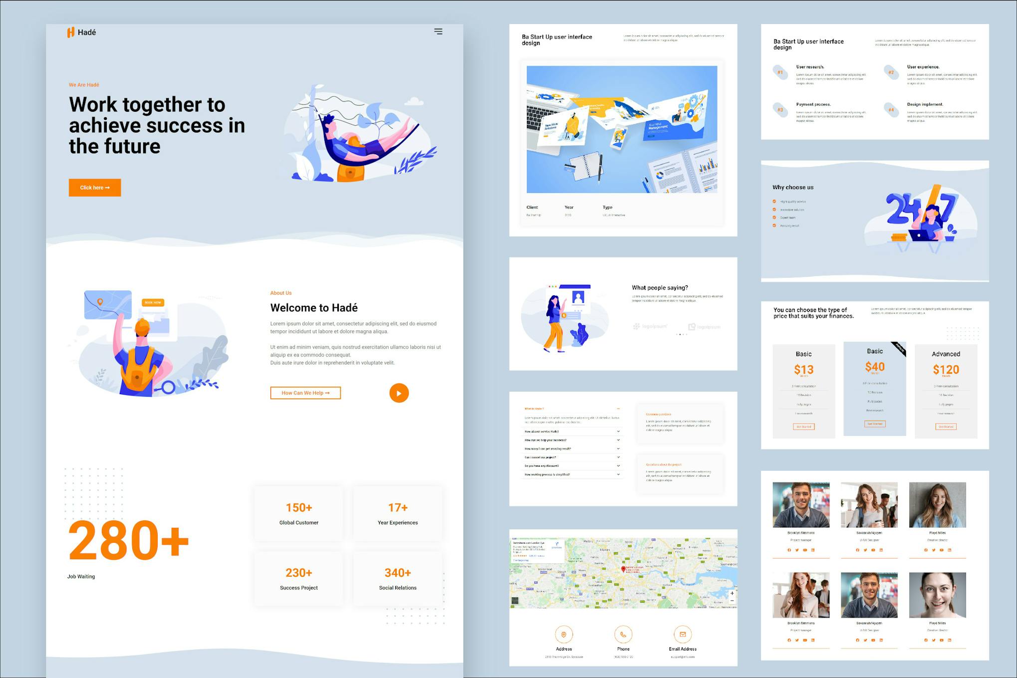 Hadé - Business Elementor Template Kit template kit cover image