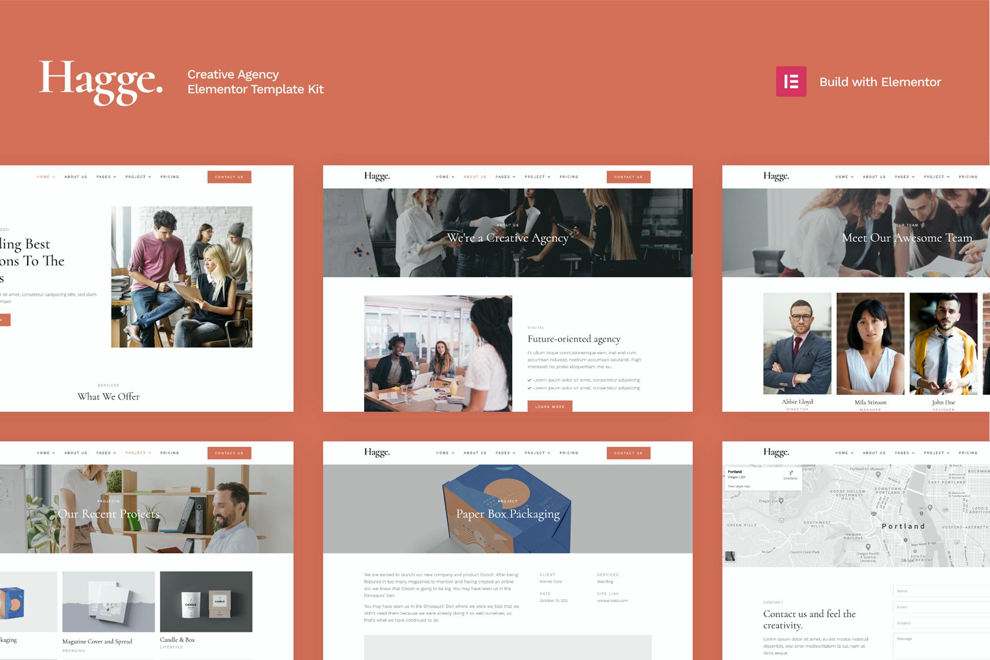 Hagge - Creative Portfolio Elementor Template Kit template kit cover image