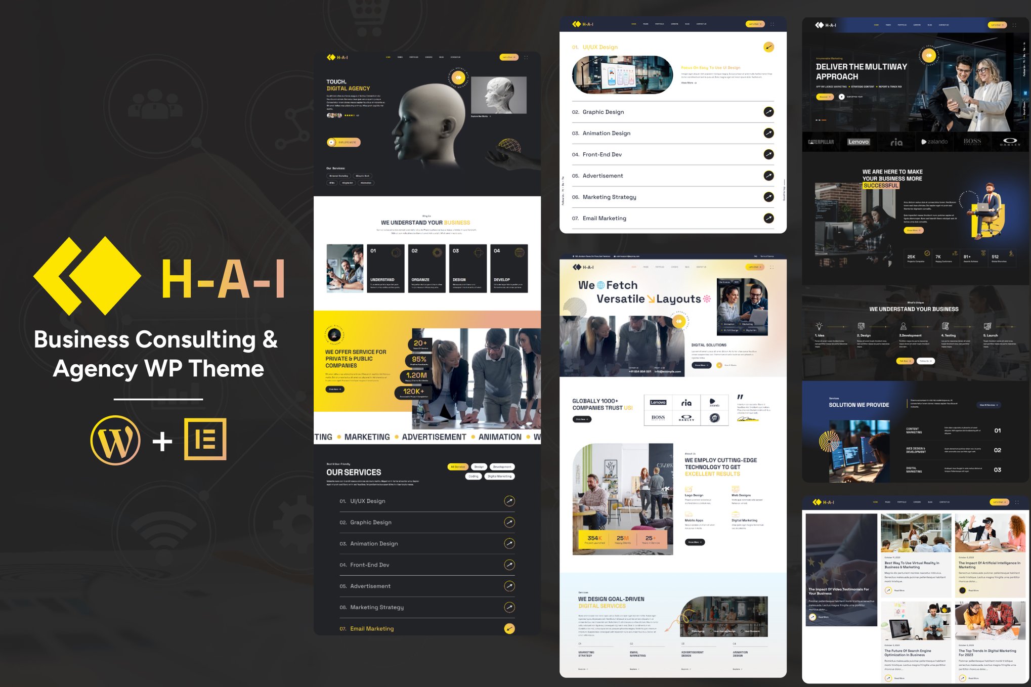 Hai – Elementor Agency WordPressTheme theme cover image