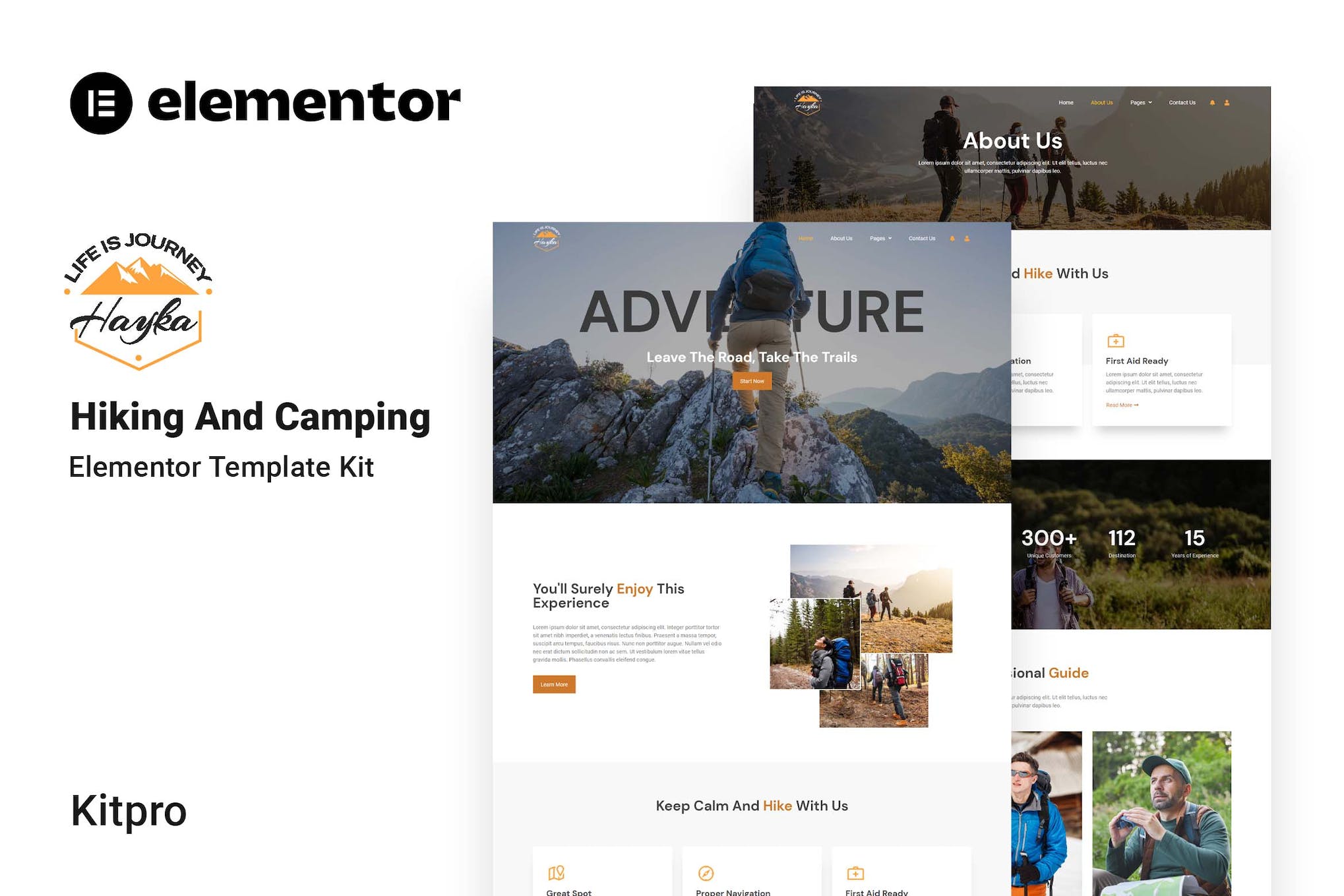 Hayka - Hiking & Camping Elementor Template Kit template kit cover image