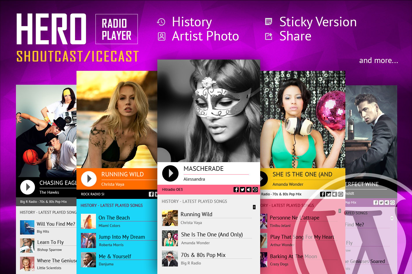 Hero - ShoutCast and IceCast Radio Player plugin cover image