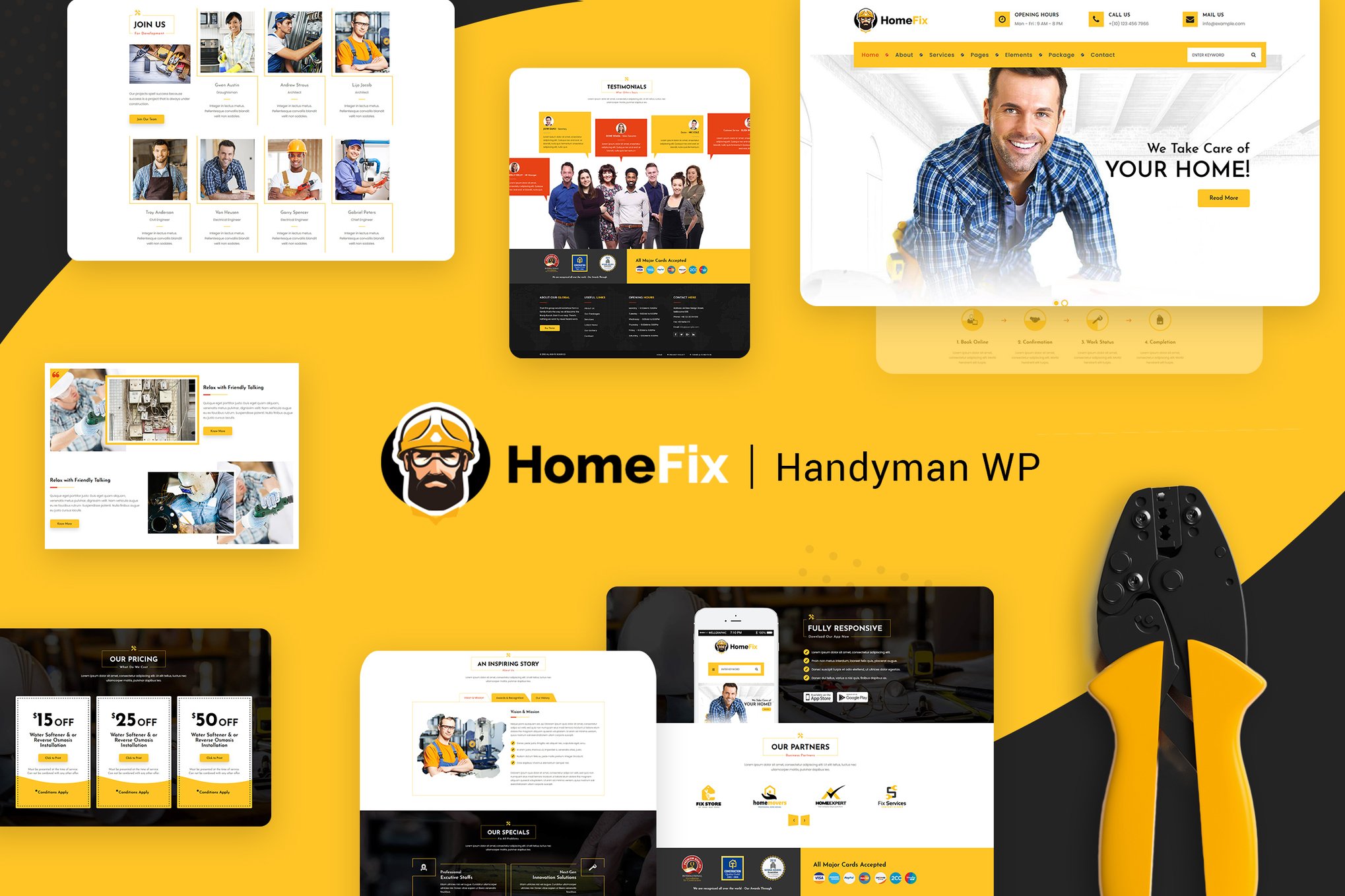 HomeFix - Handyman, Maintenance WordPress Theme theme cover image