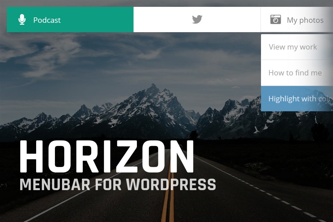 Horizon: Menubar for WordPress plugin cover image