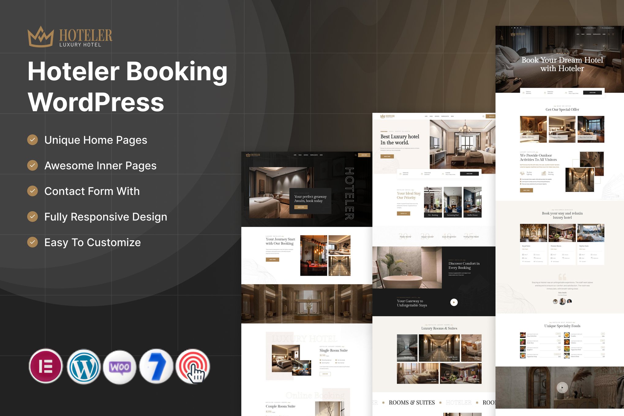 Hoteler Booking WordPress theme cover image