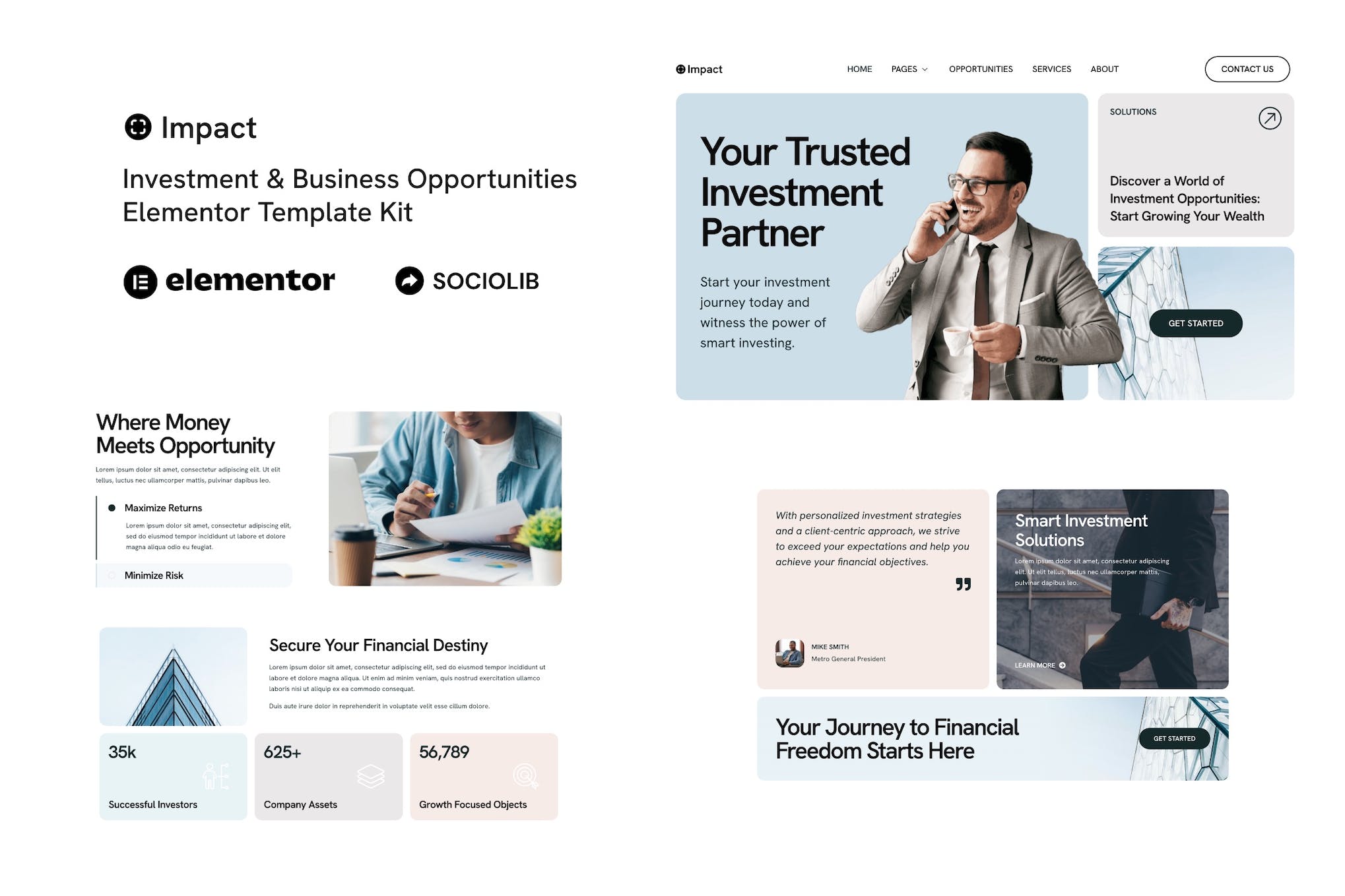 Impact - Investment & Business Opportunities Elementor Template Kit template kit cover image