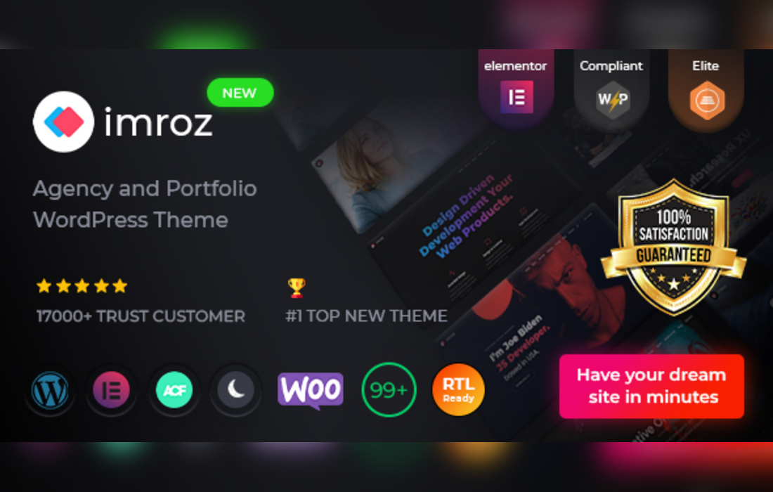 Imroz - Agency & Portfolio WordPress Theme theme cover image