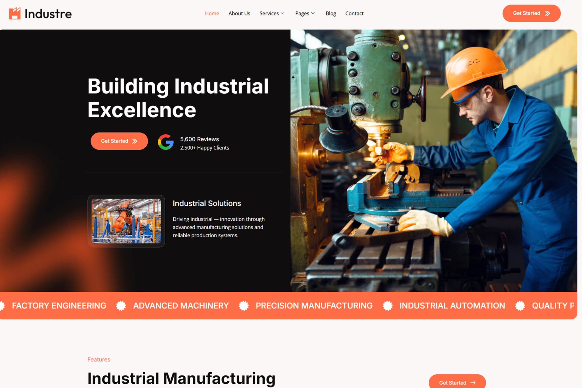 Indox – Industry Factory & Manufacturing Elementor Template Kit template kit cover image