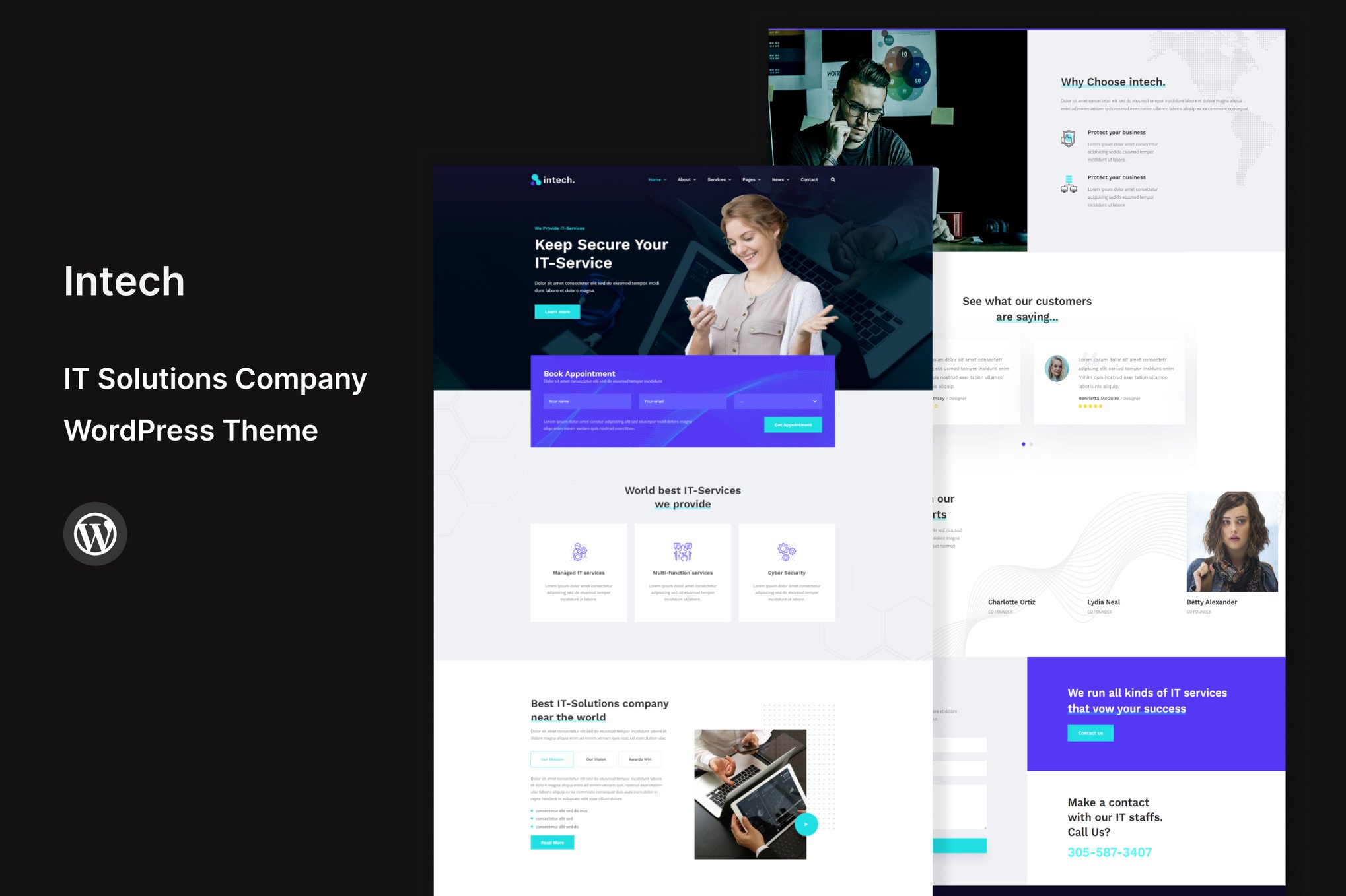 Intech - IT Solutions Company WordPress Theme theme cover image