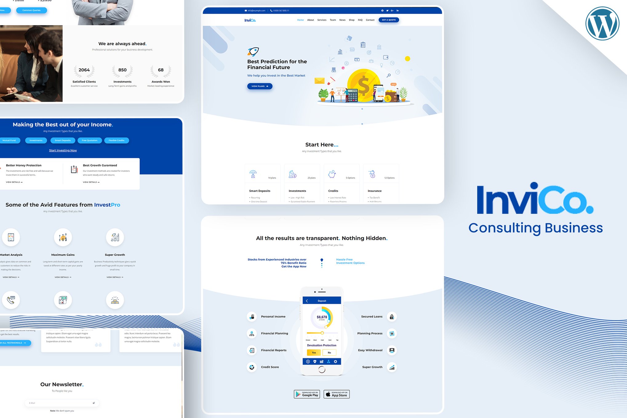 Invico - WordPress Consulting Business Theme theme cover image