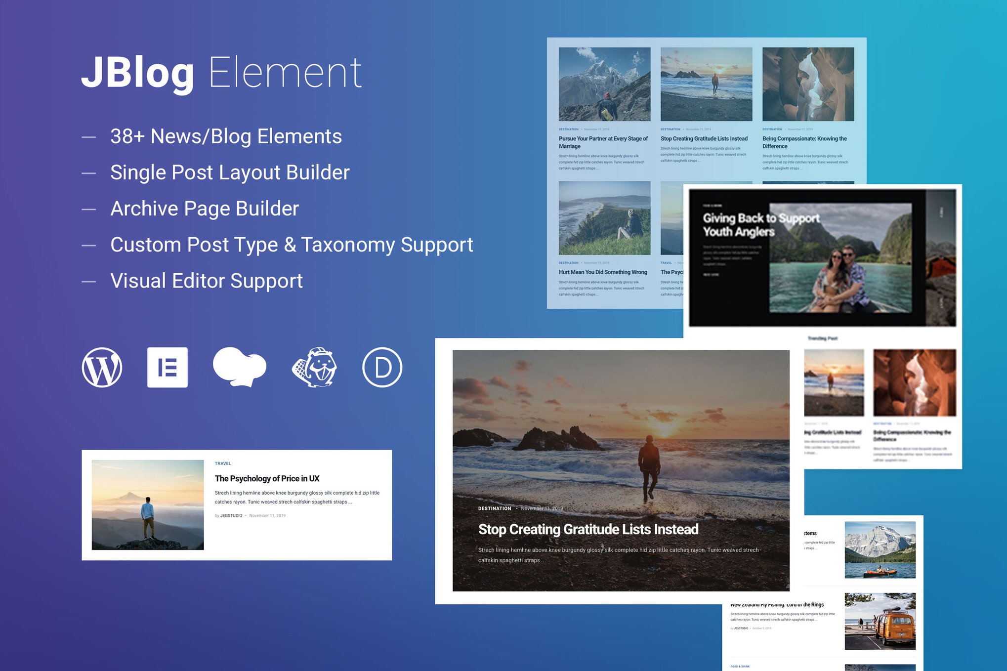 JBlog Elements - Elementor & WPBakery Add-ons plugin cover image