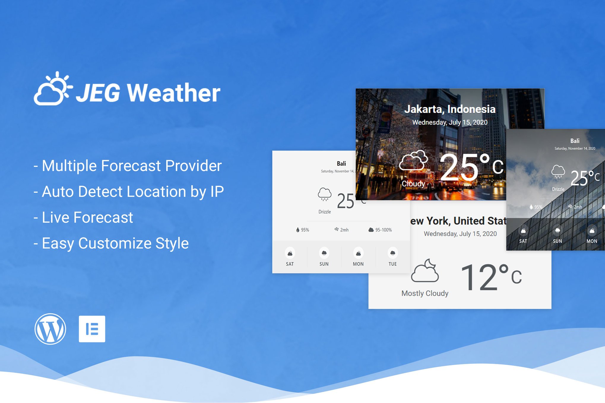 Jeg Weather Forecast Addon WordPress Plugin plugin cover image