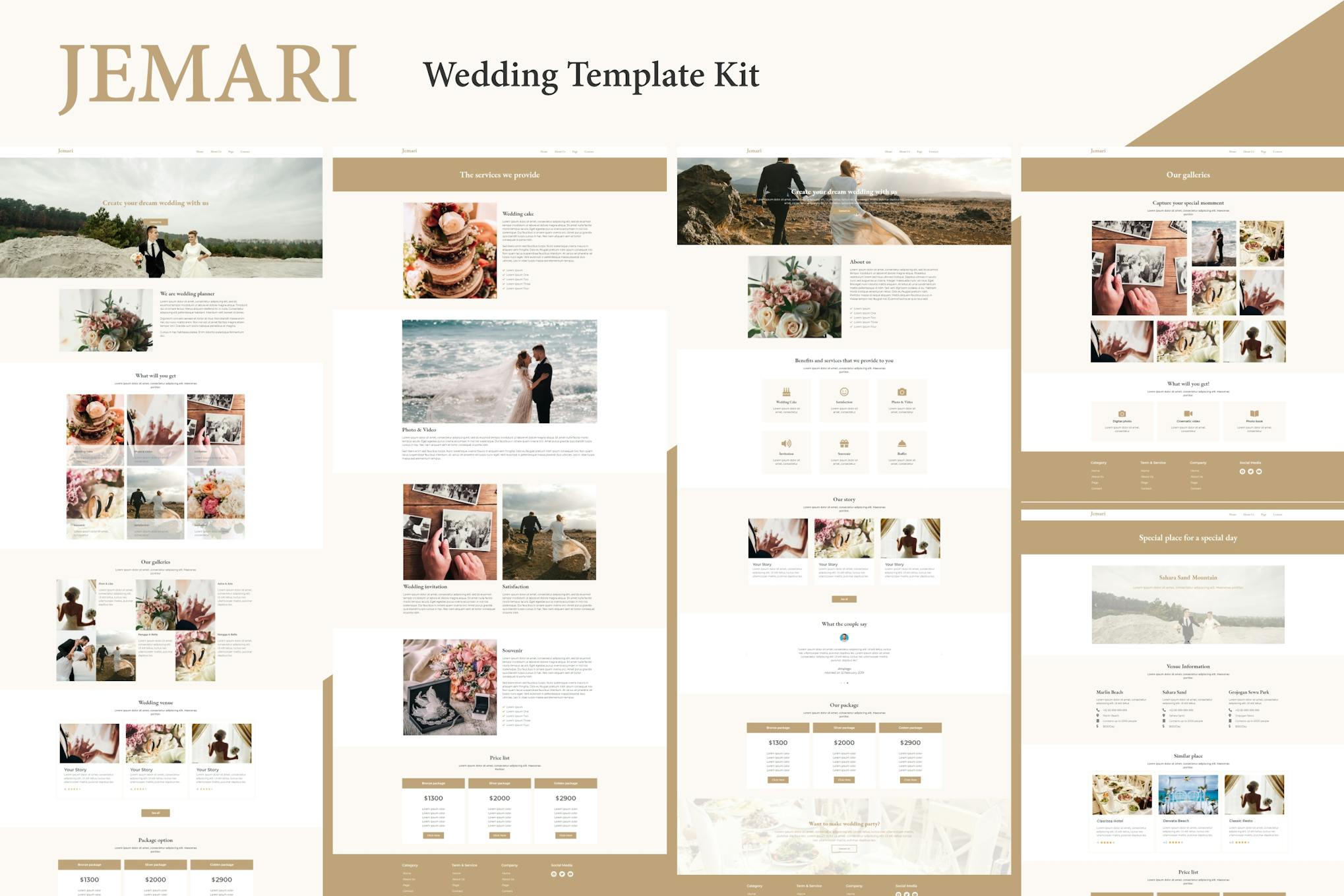 Jemari - Wedding Elementor Template Kit template kit cover image
