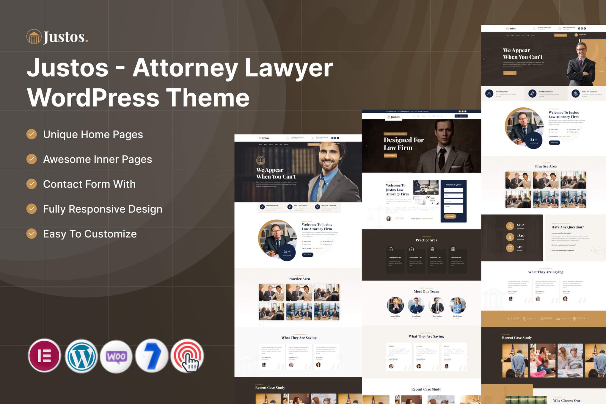 Justos - Attorney Lawyer WordPress Theme theme cover image