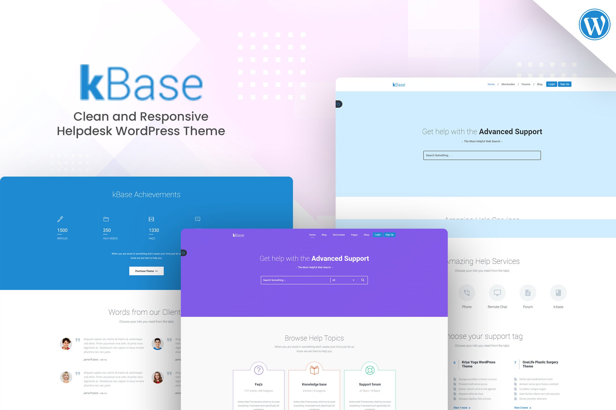 kBase - Knowledge Base WordPress Theme theme cover image