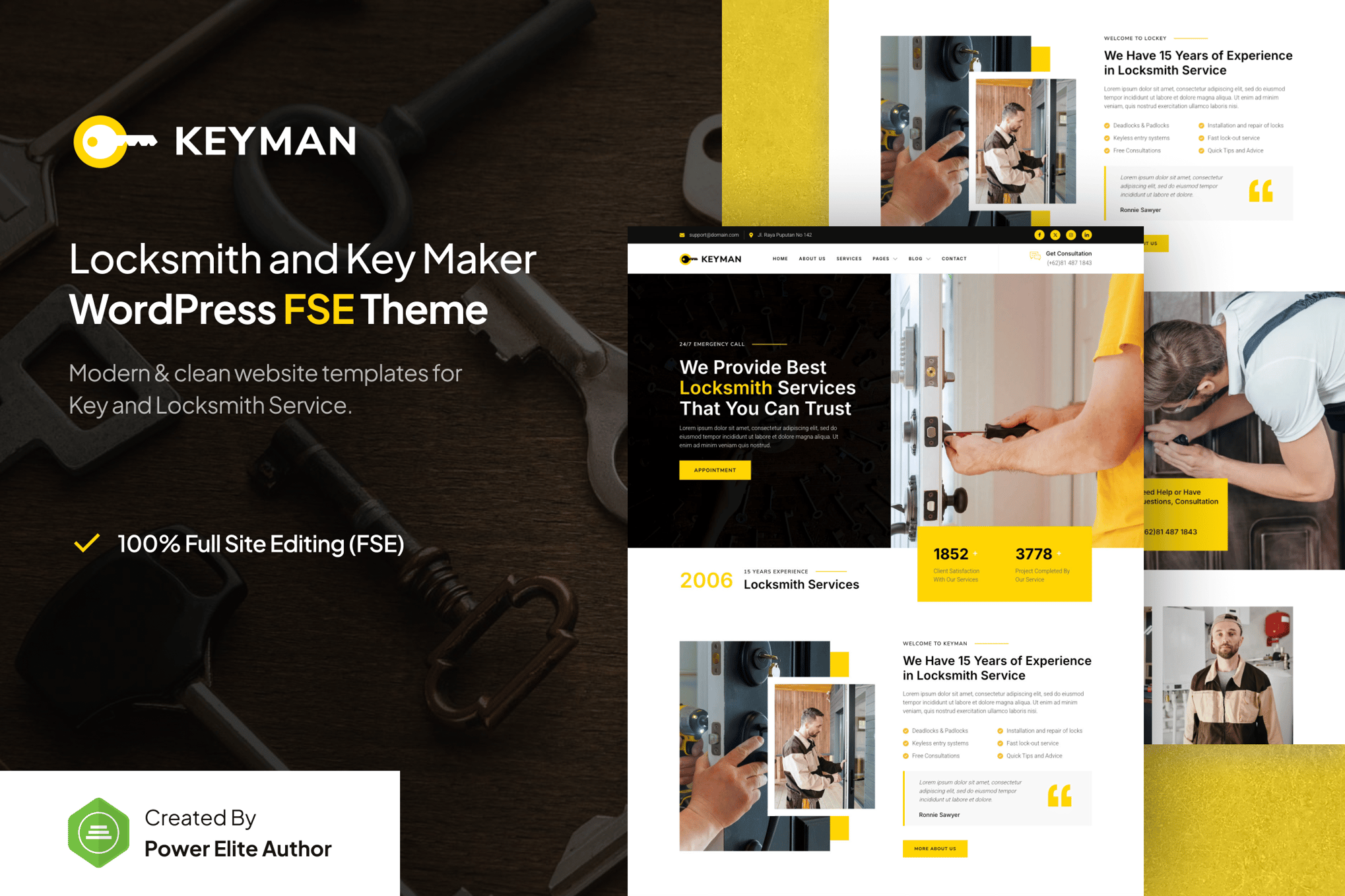 Keyman – Locksmith & Key Maker Services WP Theme theme cover image