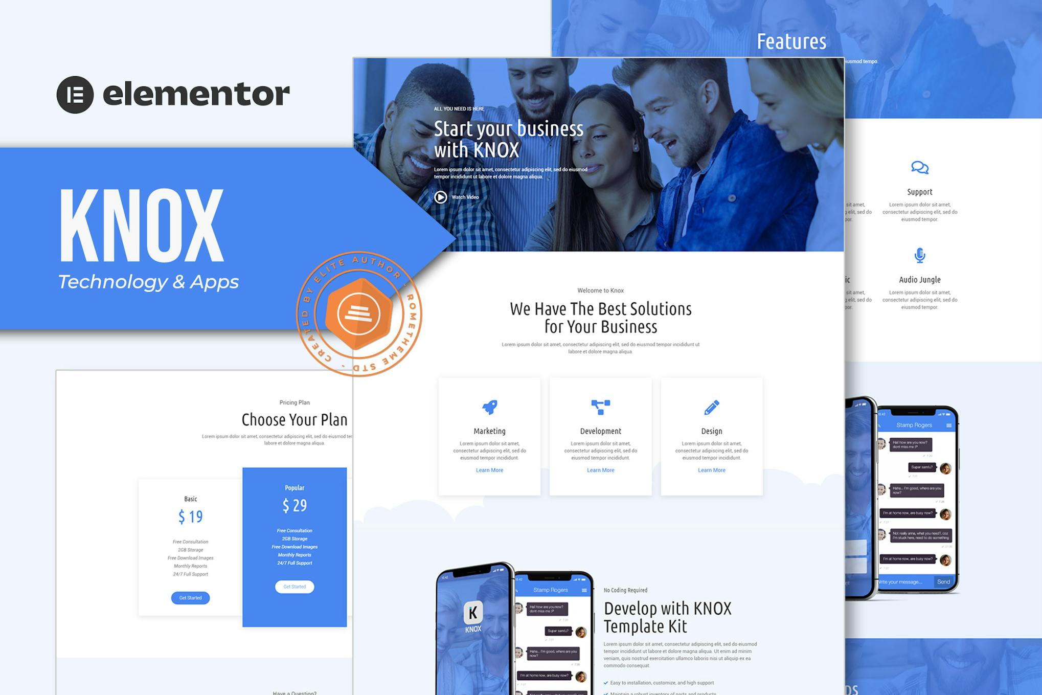 Knox - Technology & Apps Template Kit template kit cover image