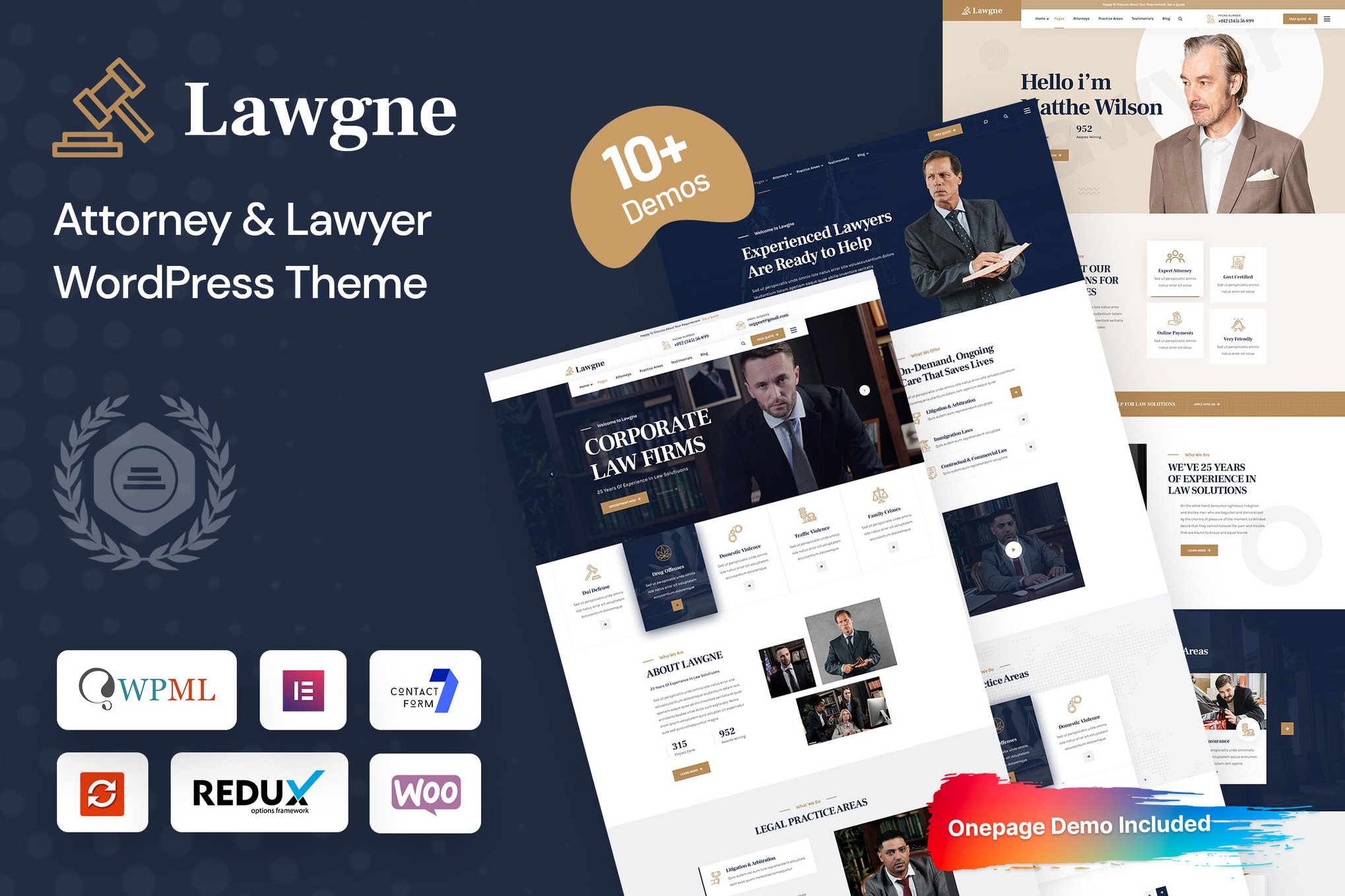 Lawgne – Law & Lawyer WordPress Theme theme cover image