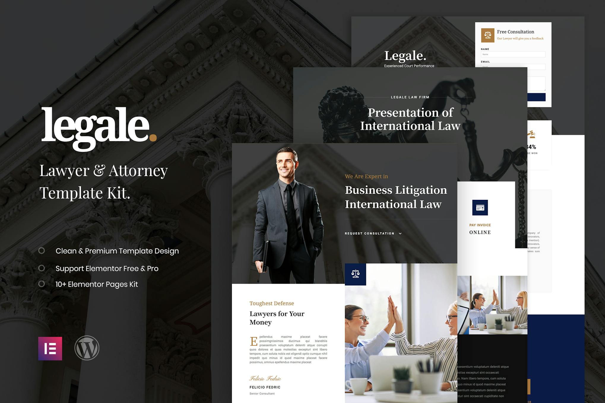Legale - Lawyer & Law Firm Template Kit template kit cover image