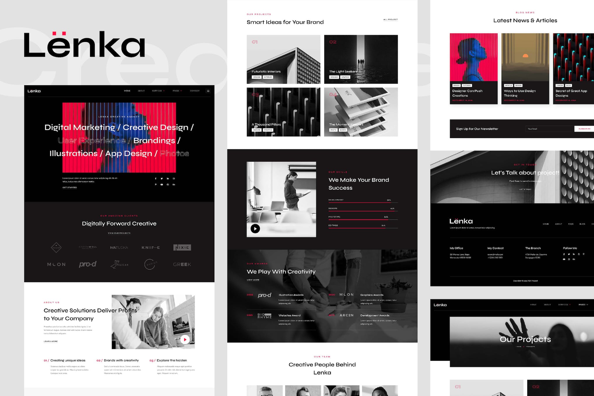 Lenka - Creative Digital Agency Elementor Template Kit template kit cover image