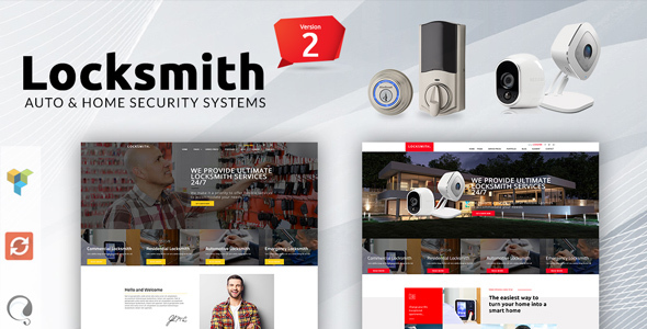 Locksmith - Security Systems WordPress Theme theme cover image