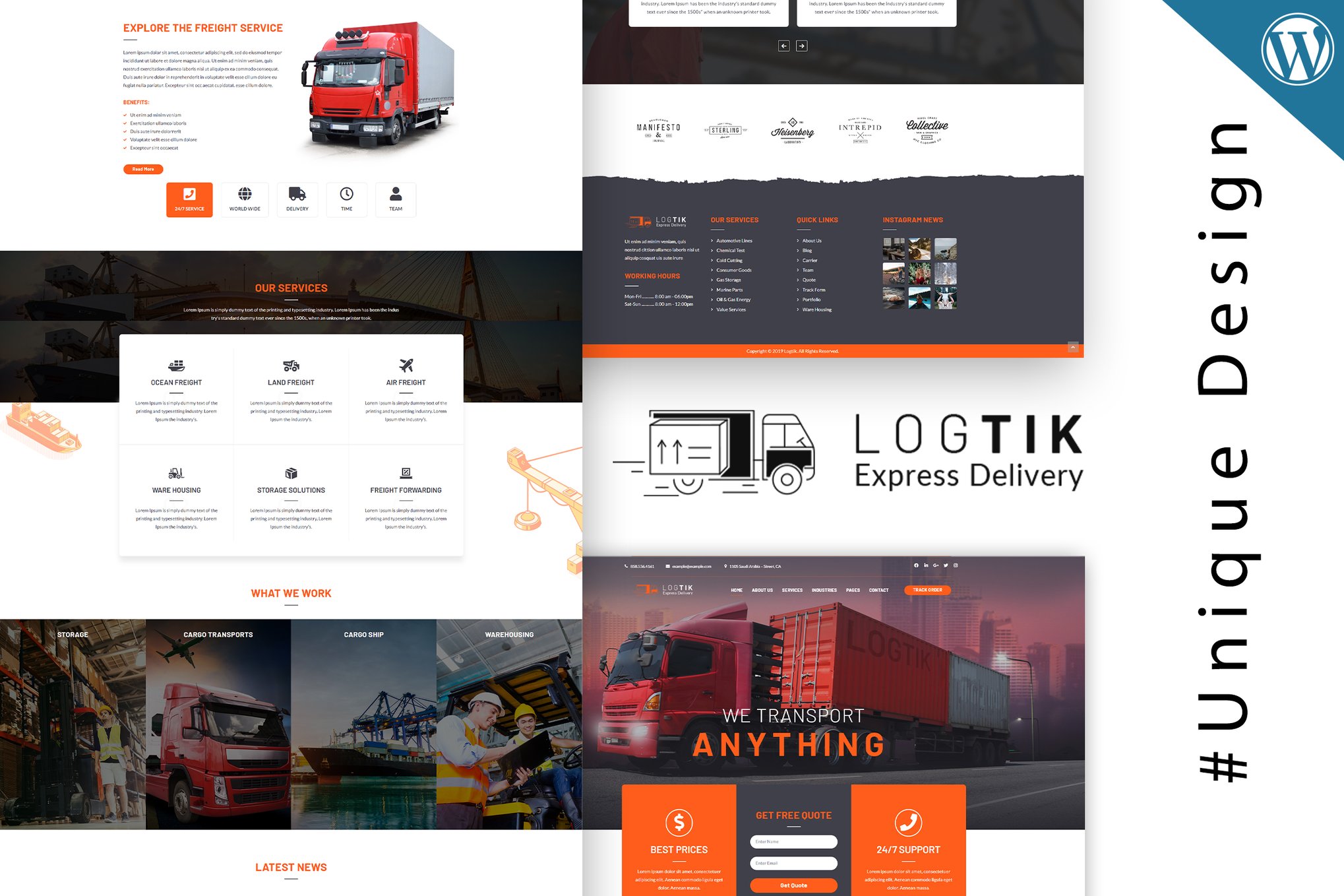 Logtik - WP Logistics, Cargo Transportation Theme theme cover image