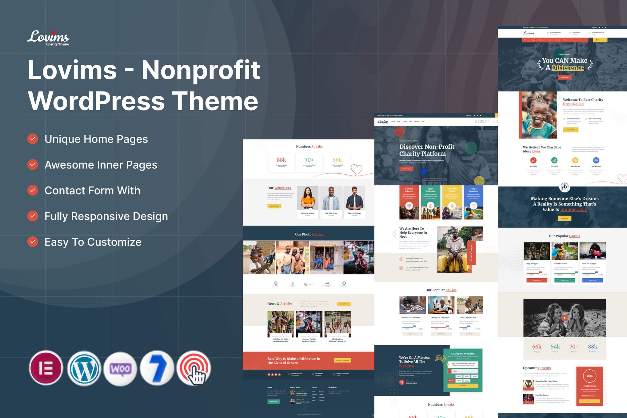 Lovims - Nonprofit WordPress Theme theme cover image