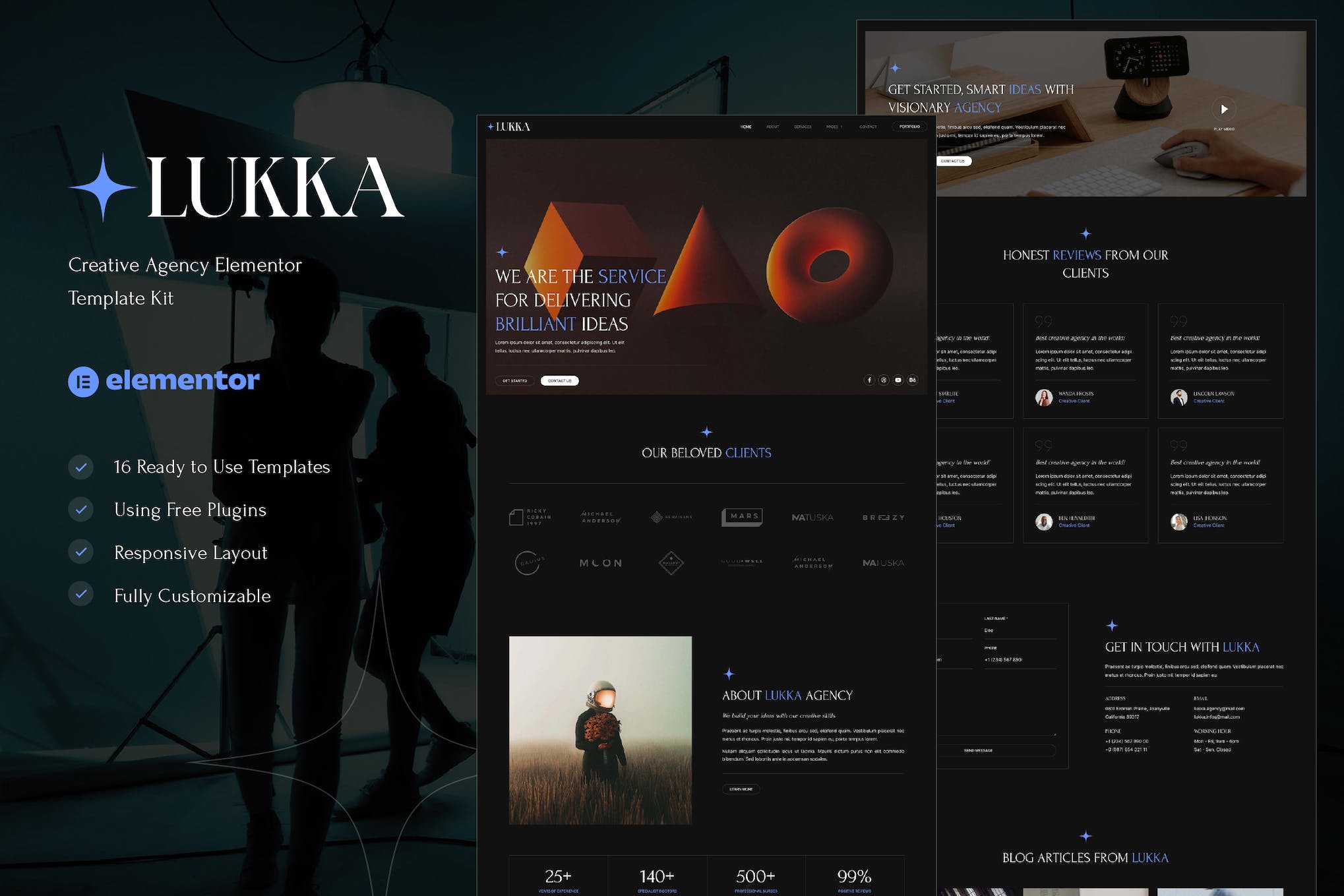 Lukka - Creative Agency Elementor Template Kit template kit cover image