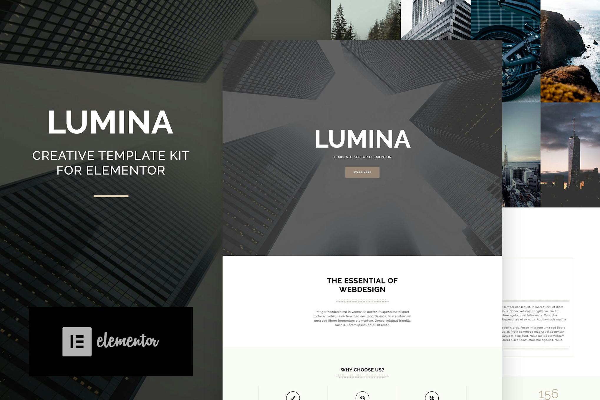 Lumina - Creatives & Business Elementor Template Kit template kit cover image