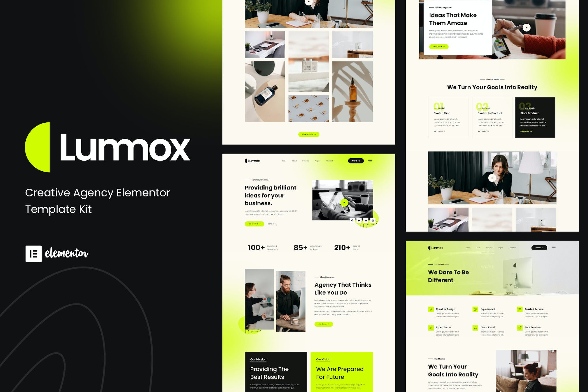 Lummox - Creative Agency Elementor Template Kit template kit cover image