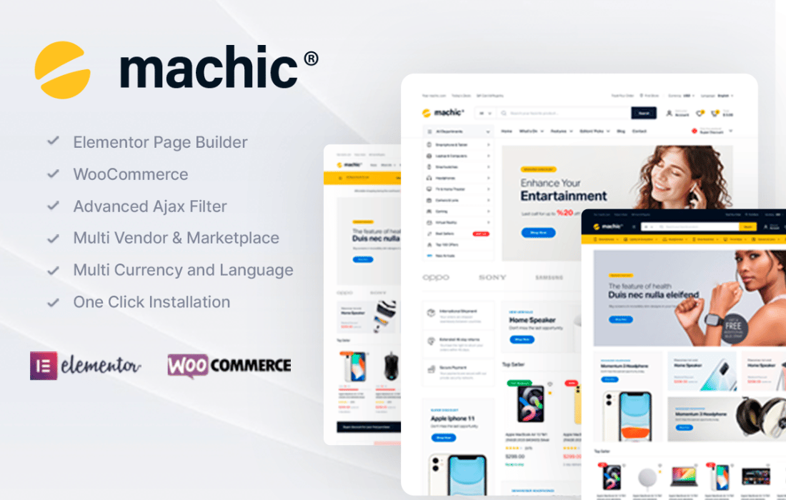 Machic - Electronics Store WooCommerce Theme theme cover image