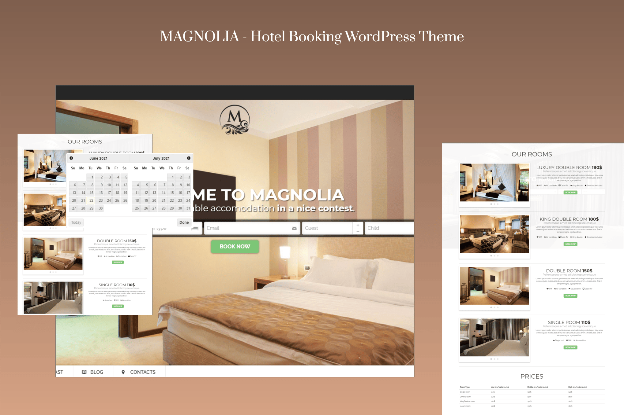 MAGNOLIA - Hotel Booking WordPress Theme theme cover image