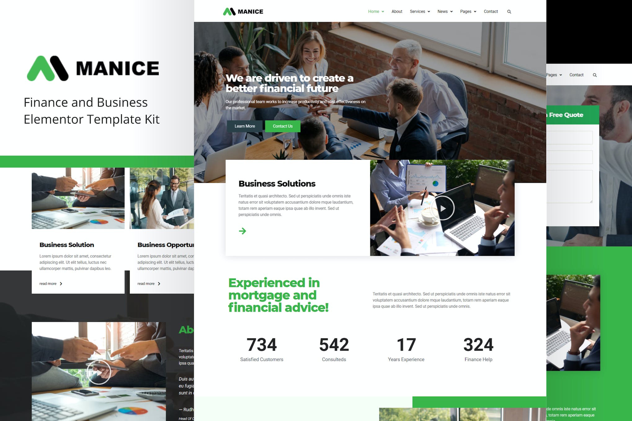 Manice - Business Elementor Template Kit template kit cover image
