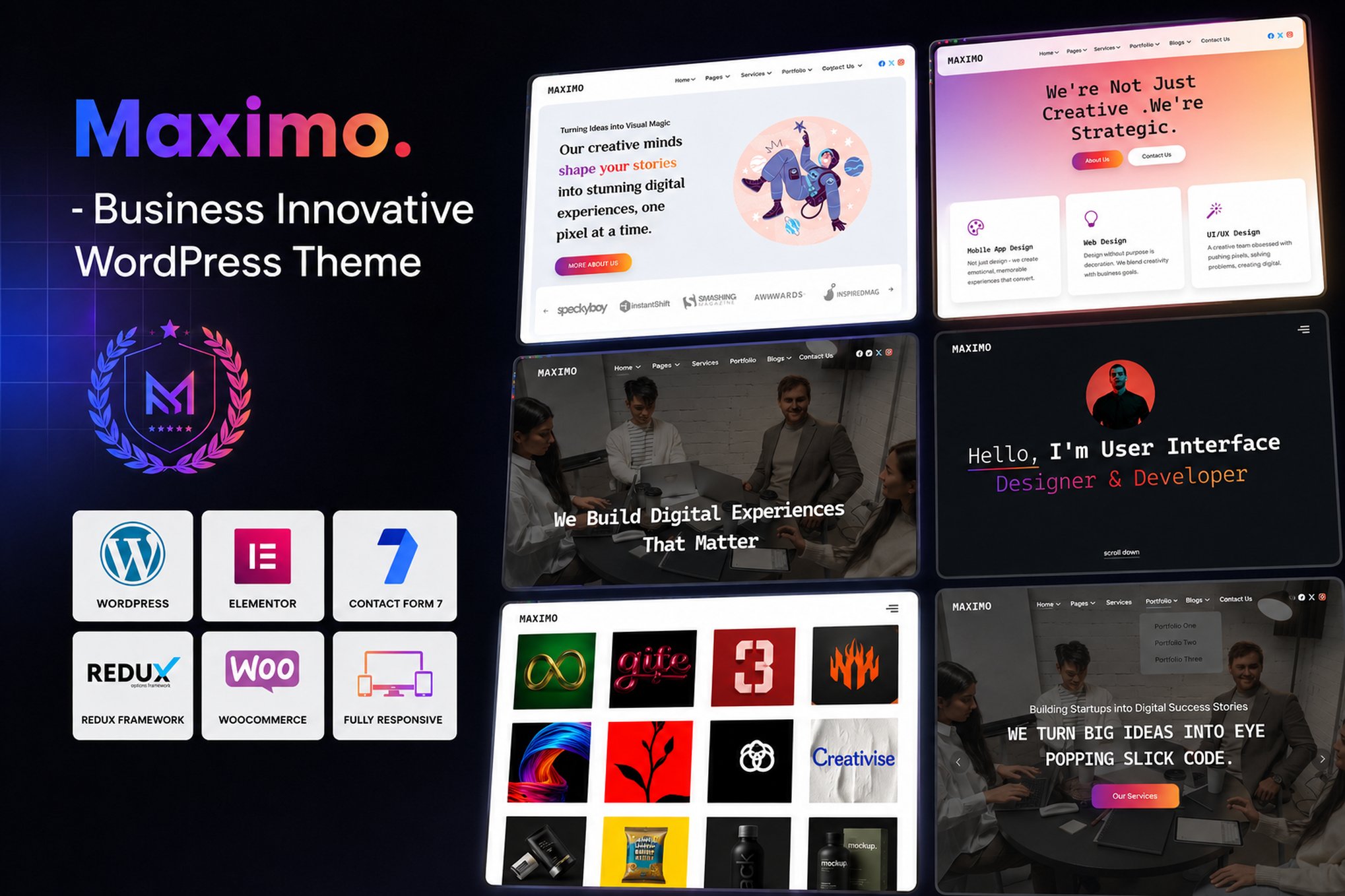 Maximo - Business Innovative WordPress Theme theme cover image
