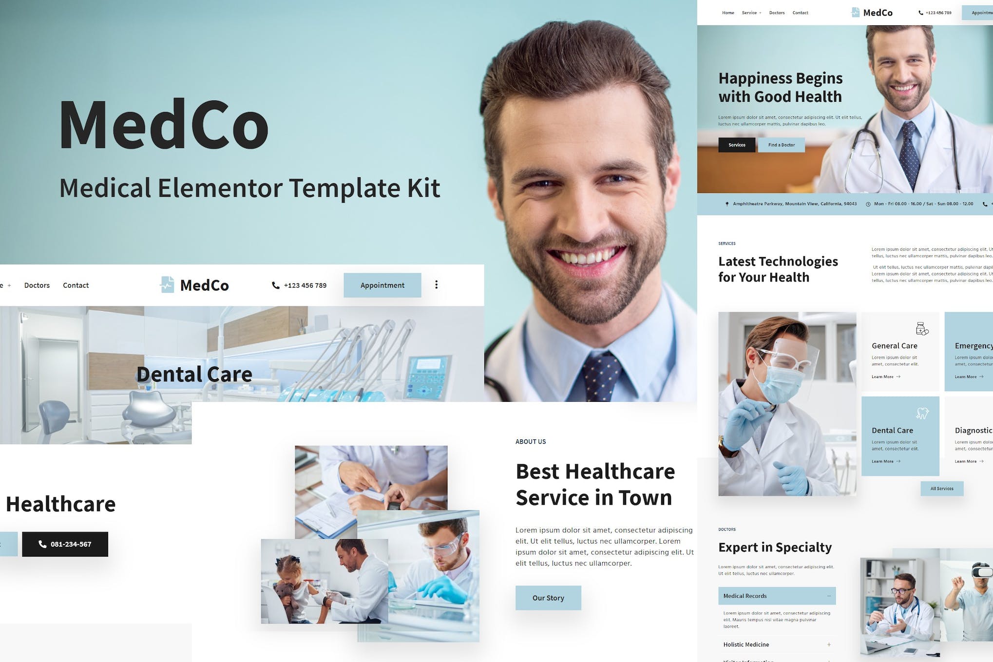 Medco - Medical Elementor Template Kit template kit cover image