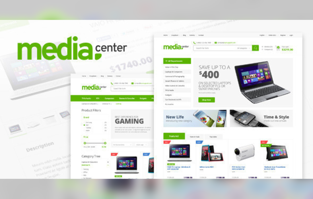 MediaCenter - Electronics Store WooCommerce Theme theme cover image