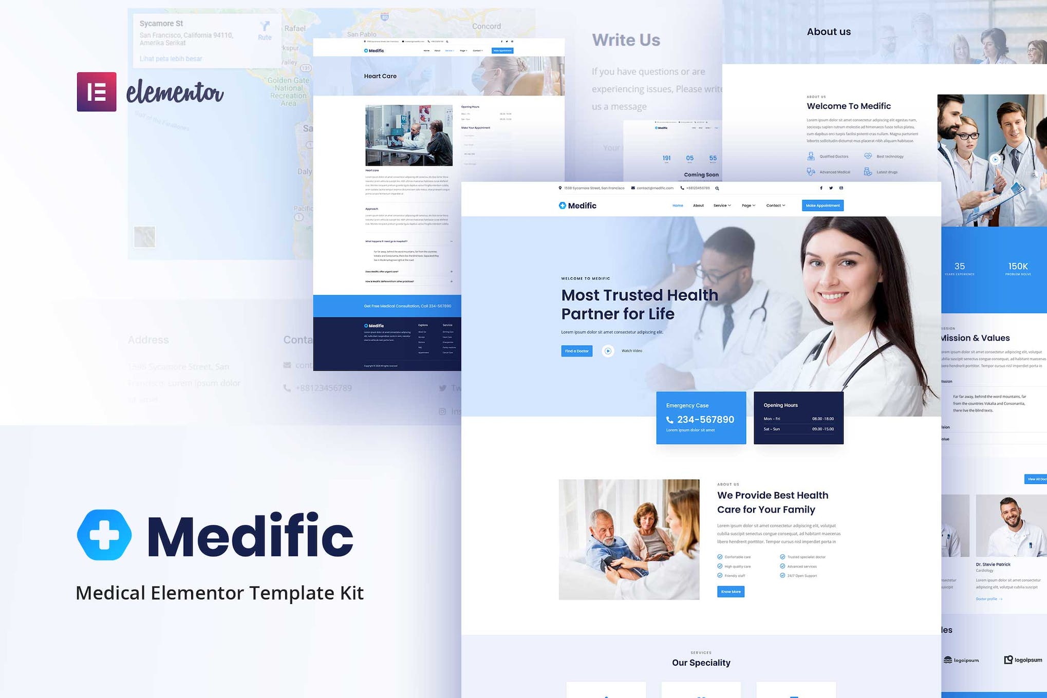 Medific - Medical Elementor Template Kit template kit cover image