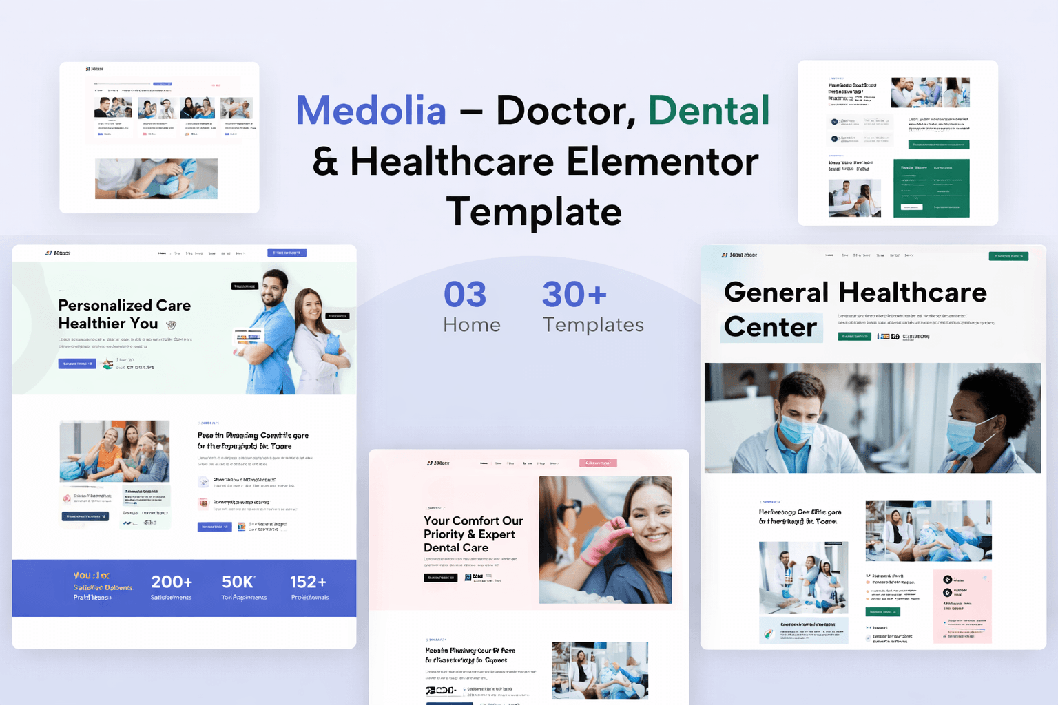 Medolia - Doctor Dental & Healthcare Elementor Template Kit template kit cover image