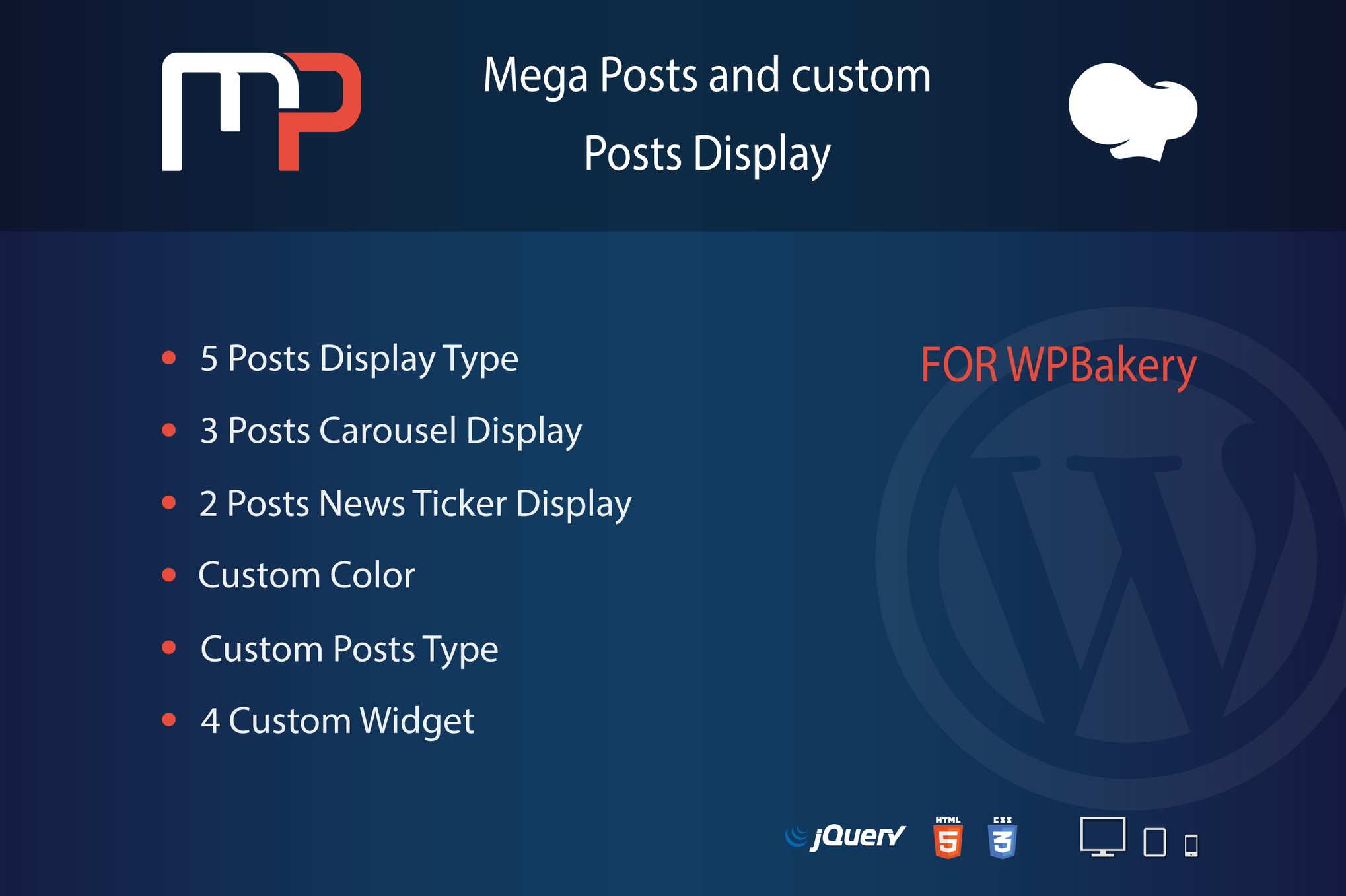 Mega Posts Display for WPBakery plugin cover image