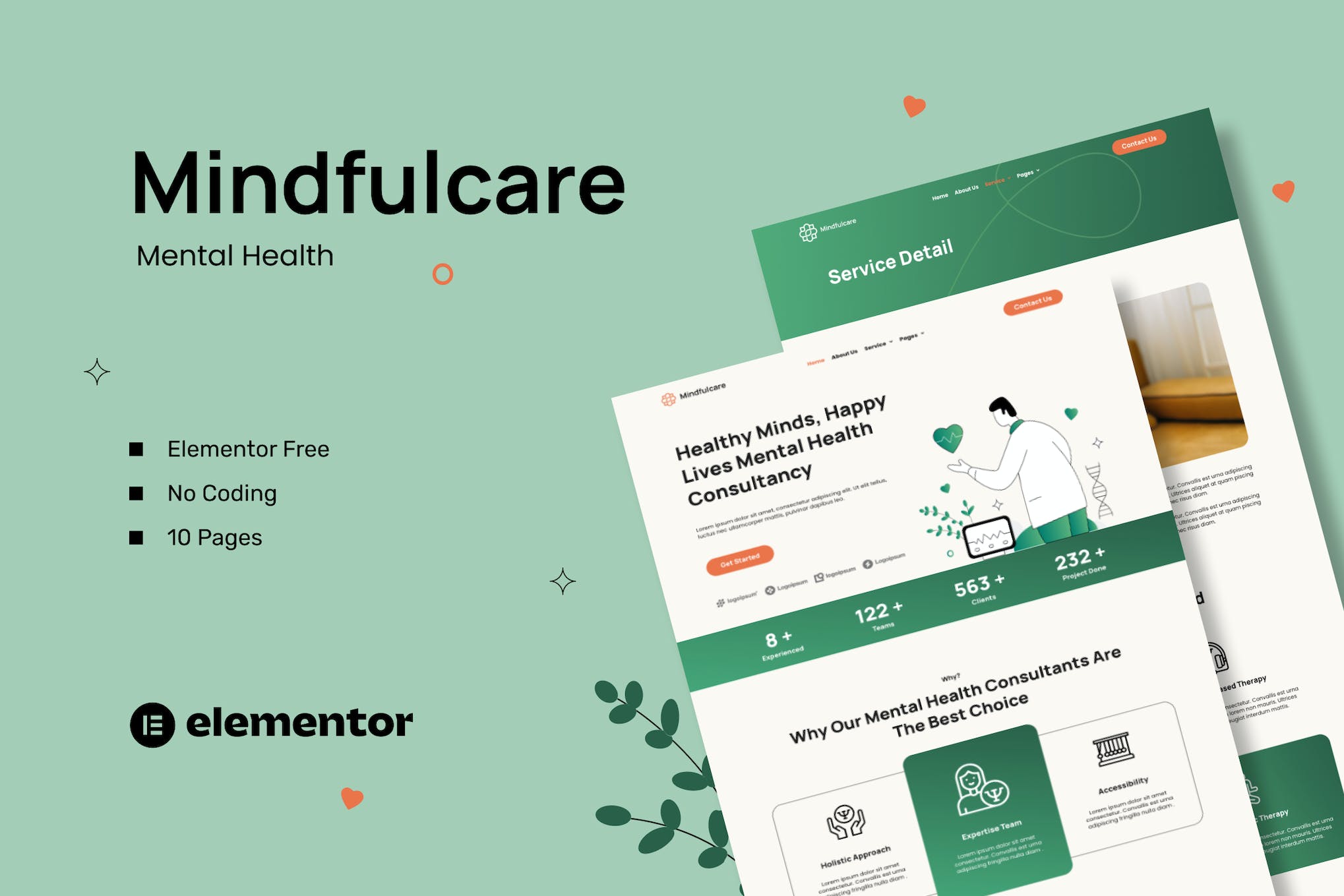 Mindfulcare - Mental Health Consultant Template Kits template kit cover image
