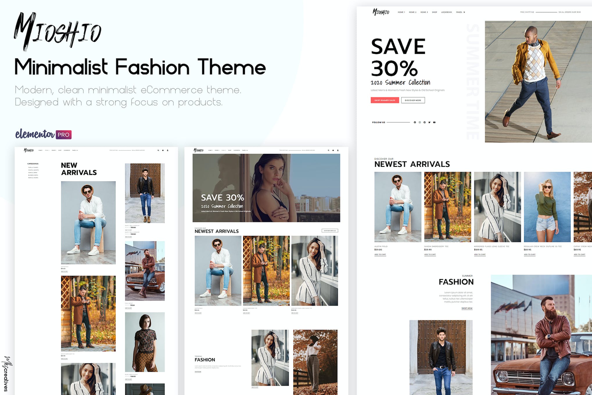 Mioshio - Fashion eCommerce Elementor Template Kit template kit cover image
