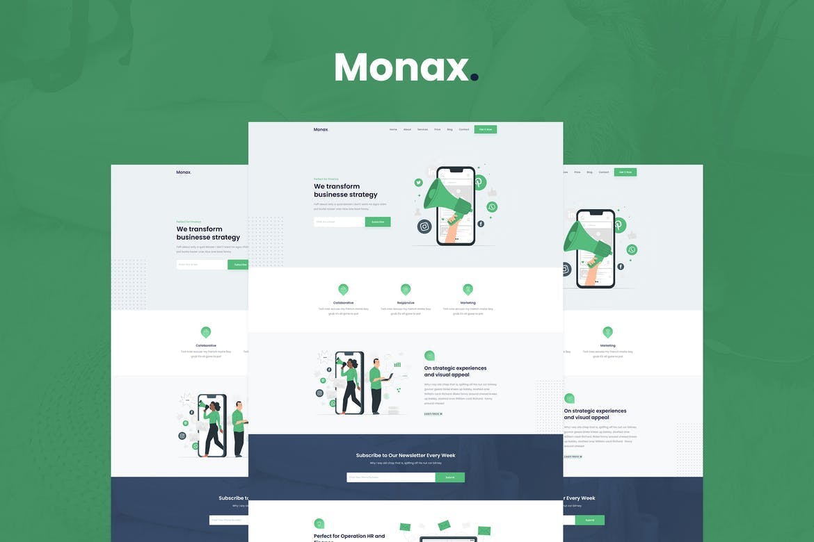 Monax - Saas & Startup Elementor Template Kit template kit cover image