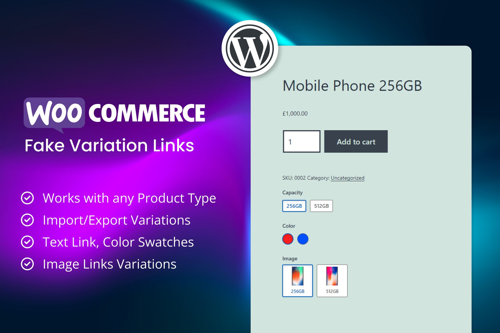 MT WooCommerce Fake Variation Links plugin cover image
