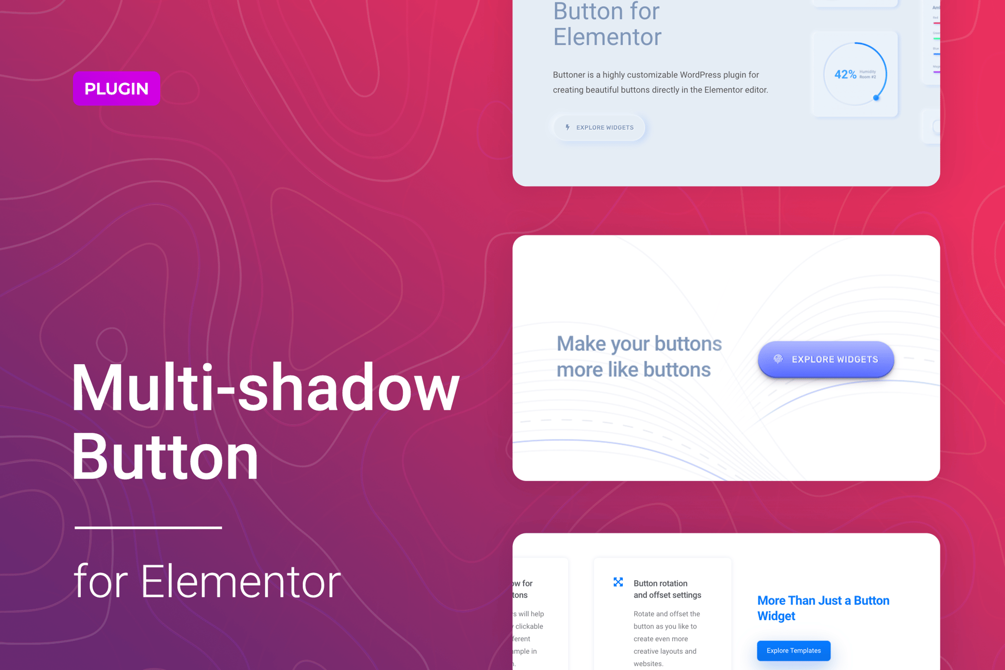 Multi-shadow Button for WordPress plugin cover image