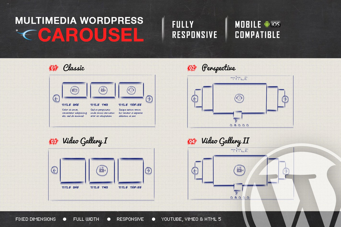 Multimedia Responsive Carousel - WordPress Plugin plugin cover image