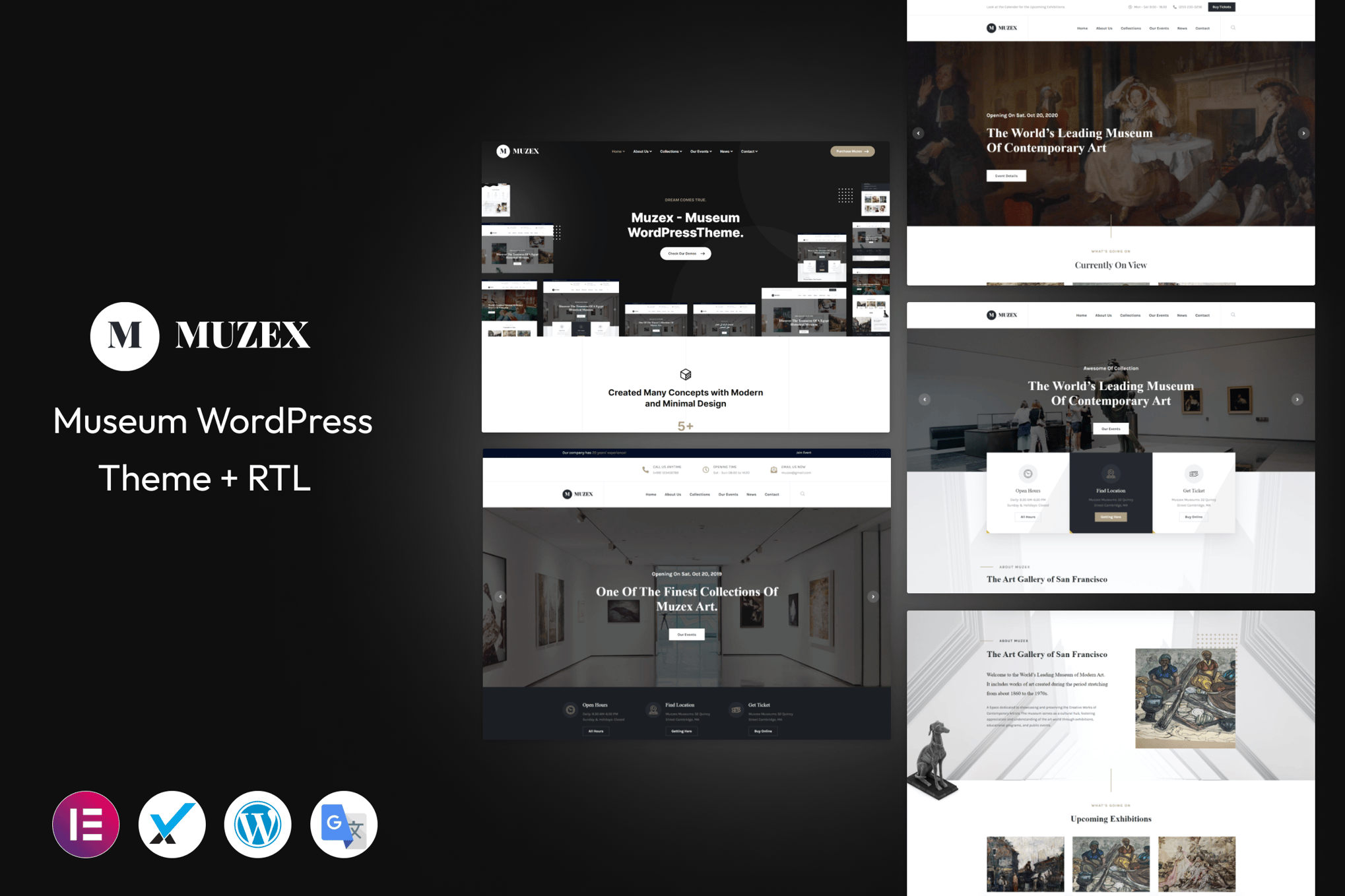 Muzex - Museum WordPress Theme theme cover image