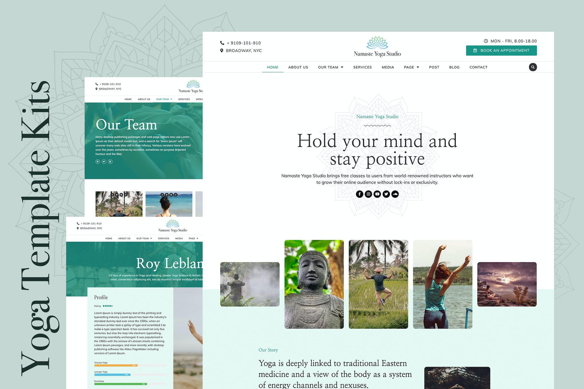 Namaste - Yoga & Fitness Elementor Template Kit template kit cover image
