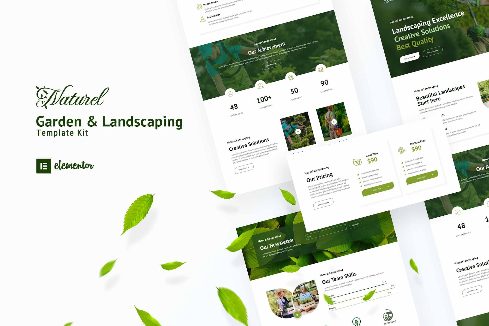 Naturel Garden & Landscaping Elementor Template Kit template kit cover image