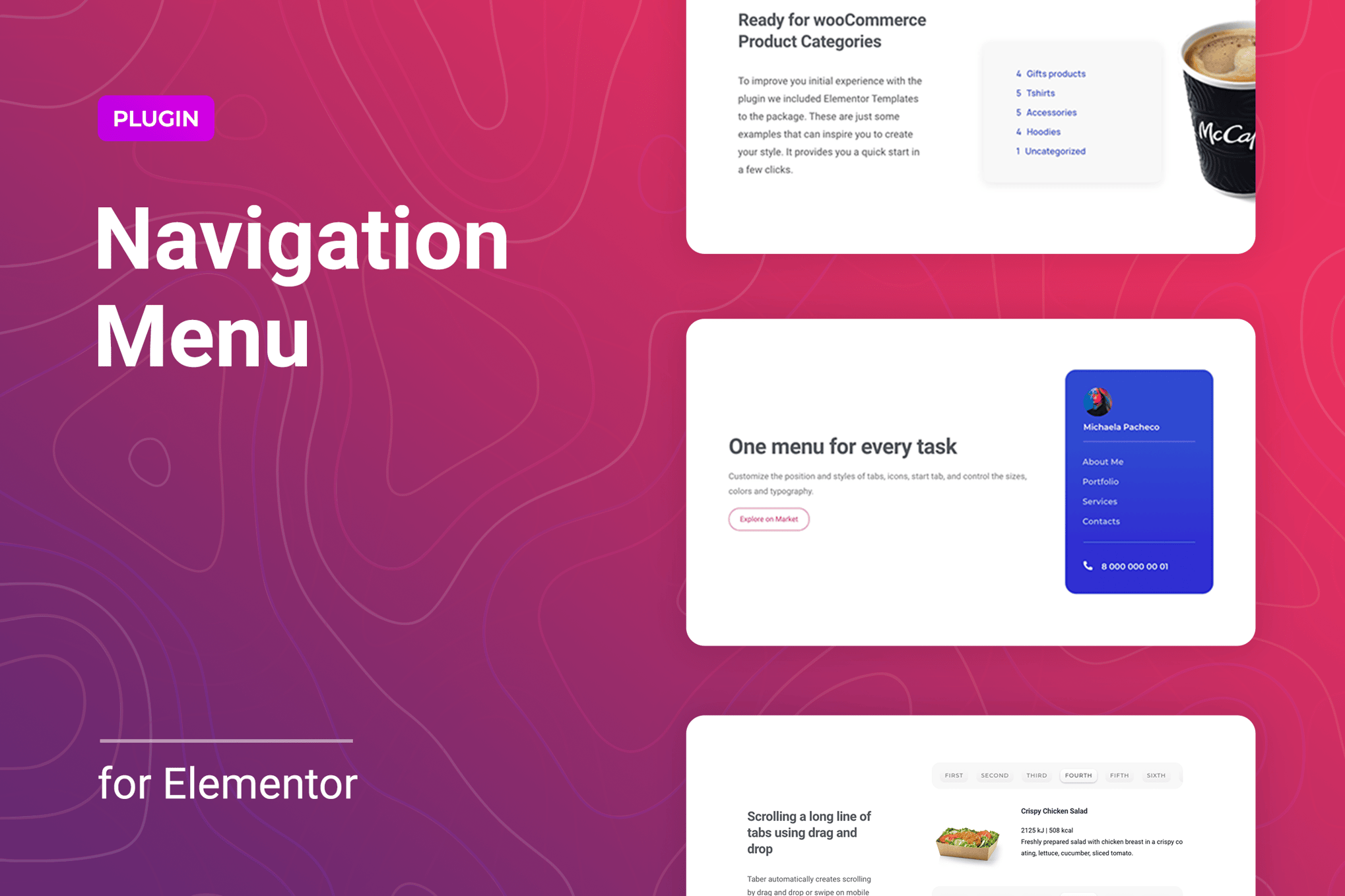 Navigation Menu for Elementor plugin cover image