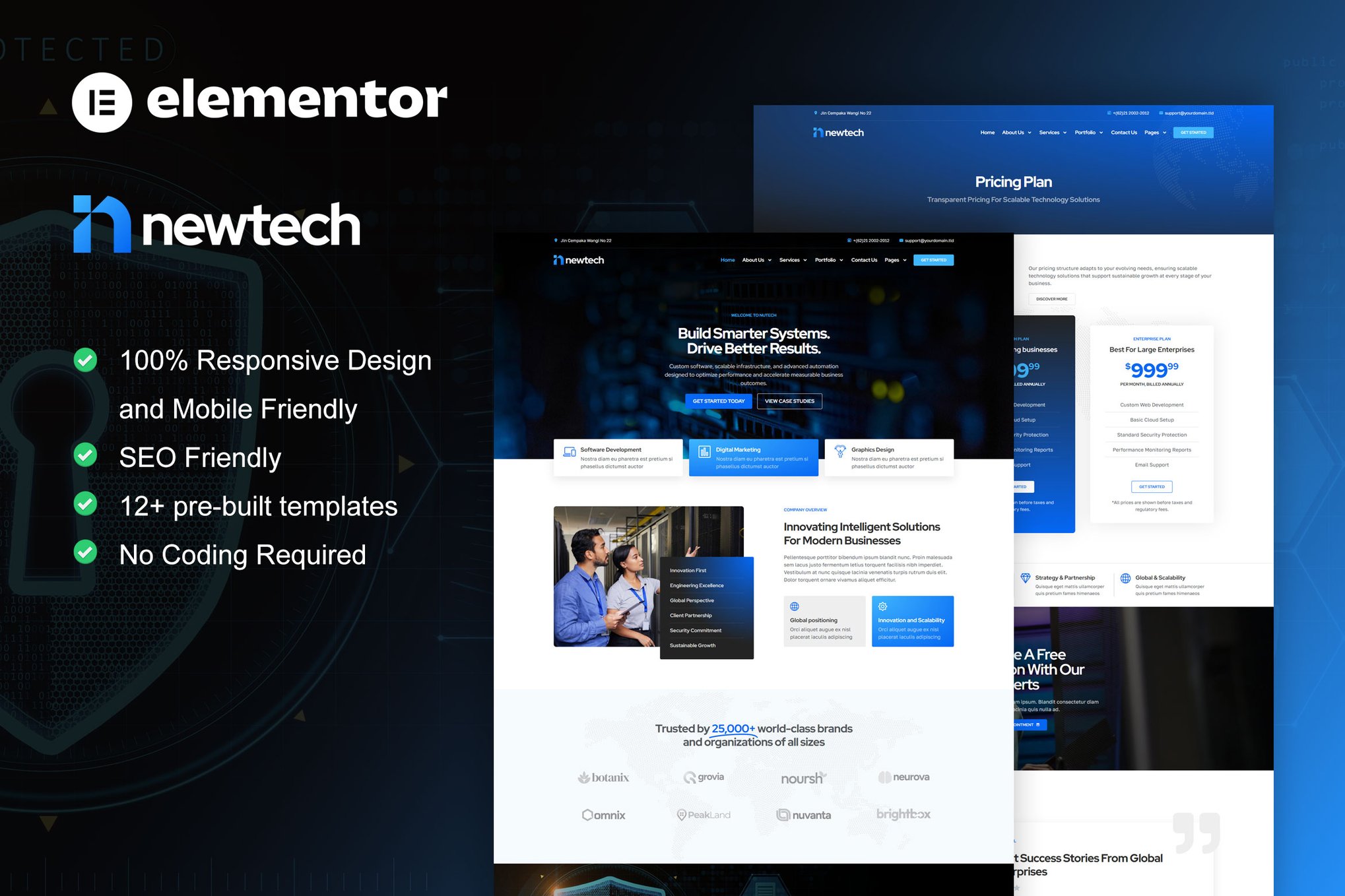 NewTech - IT Services Company Elementor Pro Template Kit template kit cover image