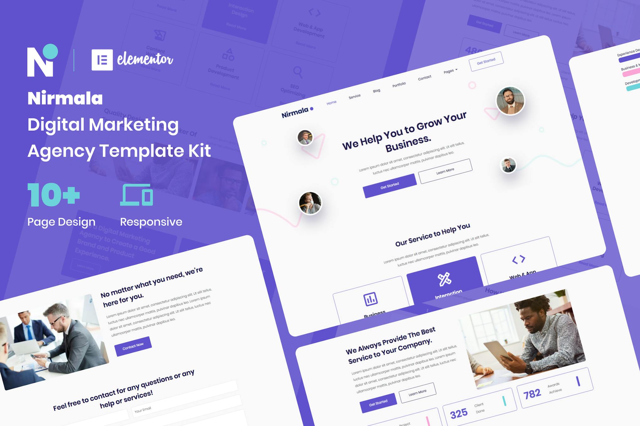 Nirmala - Digital Marketing Agency Elementor Template Kit template kit cover image